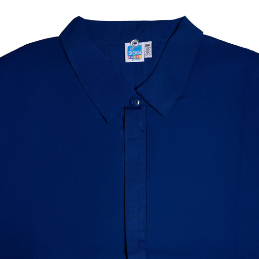 Casacca Bambino, Chiusura Zip, colore Bluette, con colletto removibile bianco