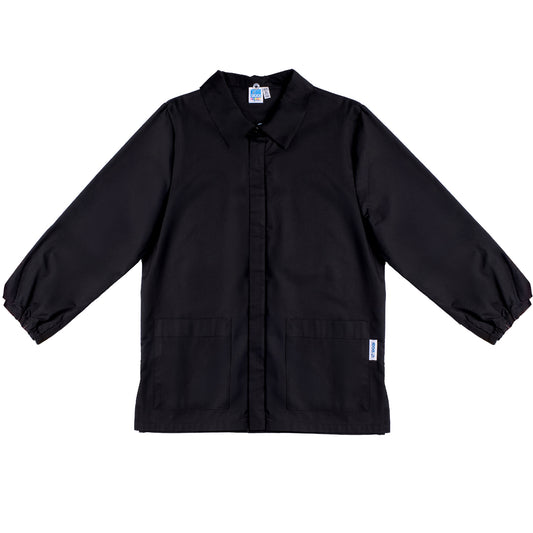 Casacca Bambino, Chiusura Zip, colore Nero, con colletto removibile bianco