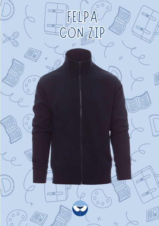 Felpe Adulto blu con zip, invernale