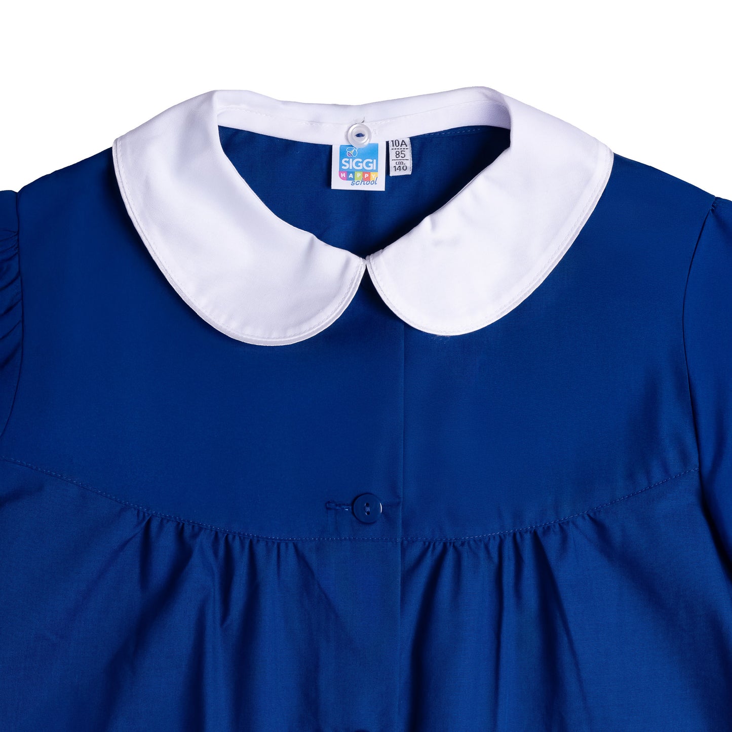 Grembiule Bambina Scuola, Abbottonatura centrale, colore Bluette