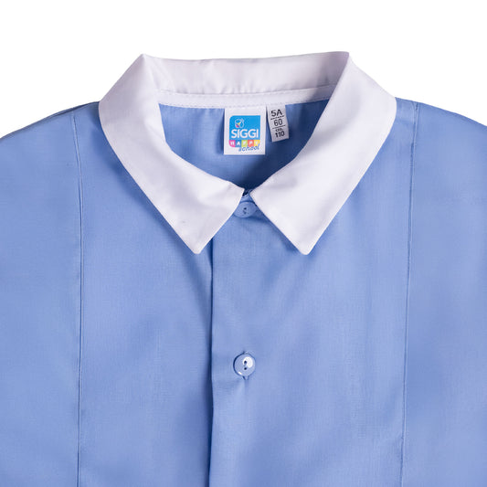 Grembiule Bambino Asilo, Abbottonatura centrale, colore Celeste