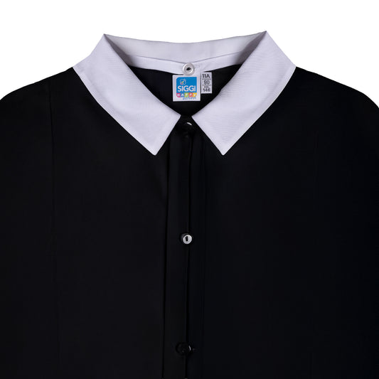 Grembiule Bambino Scuola, Abbottonatura Centrale, colore Nero