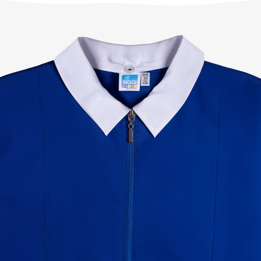 Grembiule Bambino Scuola, Chiusura Zip, colore Bluette