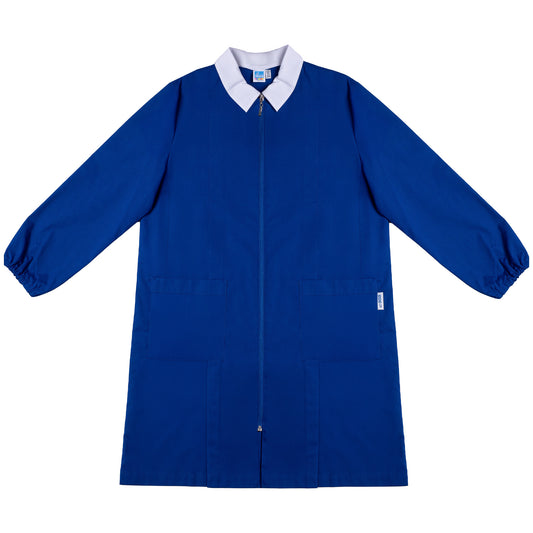 Grembiule Bambino Scuola, Chiusura Zip, colore Bluette