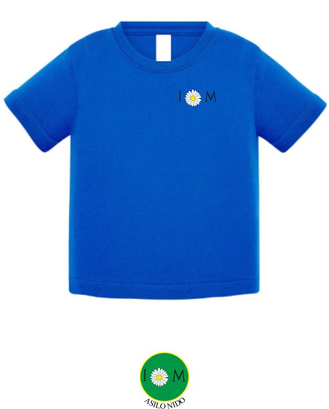 T-shirt manica corta, colore blu royal - Asilo Nido