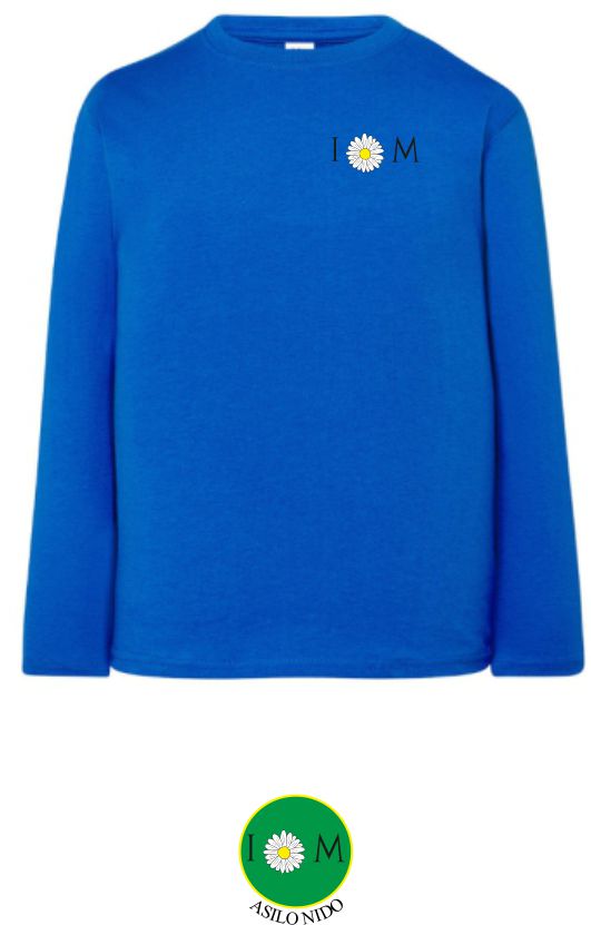 T-shirt manica lunga, colore blu royal - Asilo Nido