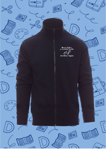 Felpa blu con zip, estiva bimbo/bimba - Scuola S. Giovanni Bosco - Triggiano