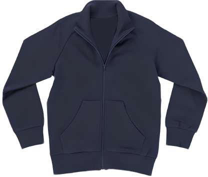 Felpa blu con zip, estiva bimbo/bimba