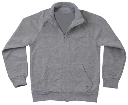 Felpa grigia con zip, estiva bimbo/bimba