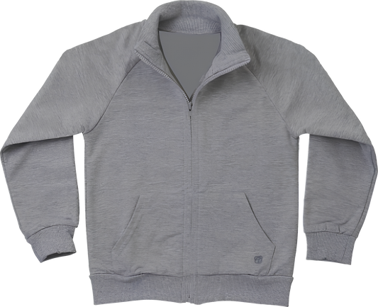 Felpa grigia con zip, estiva bimbo/bimba