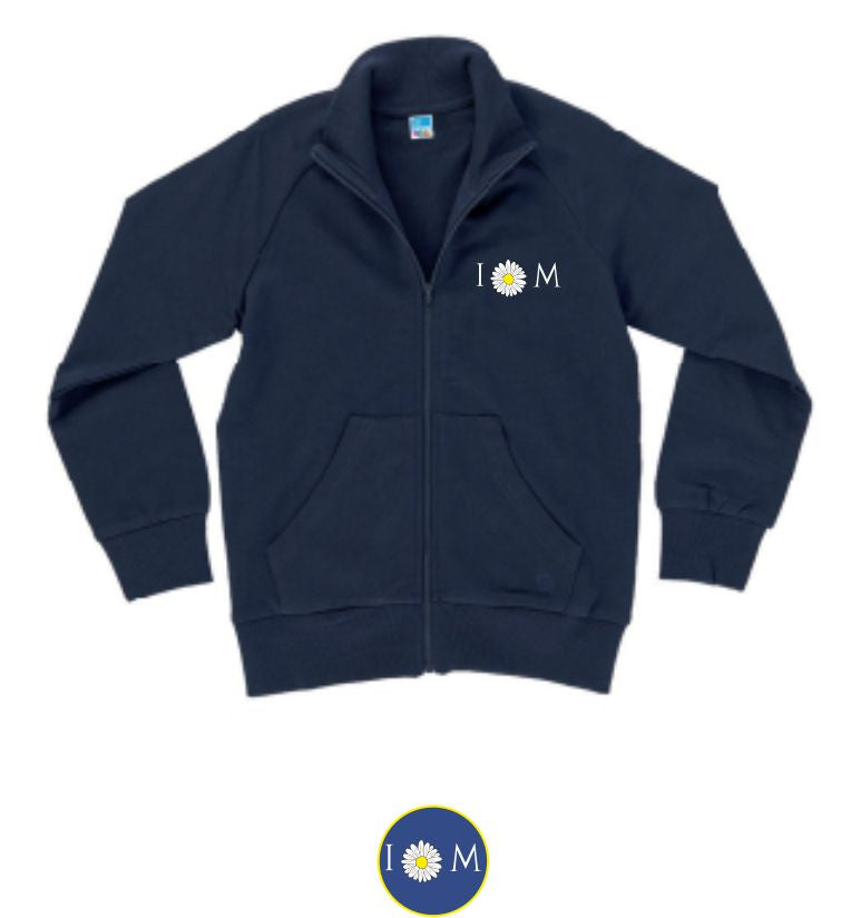 Felpa zip invernale, colore blu - Istituto Margherita