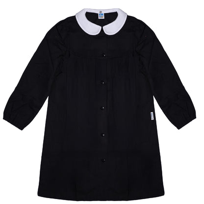 Grembiule Bambina Scuola, Abbottonatura centrale, colore Nero