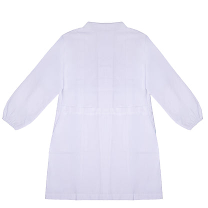 Grembiule Bambino Scuola, Abbottonatura Centrale, colore Bianco