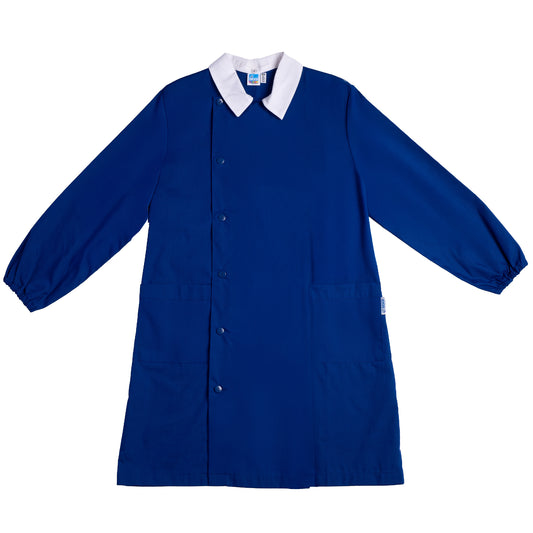 Grembiule Bambino Scuola, Abbottonatura Laterale, colore Bluette