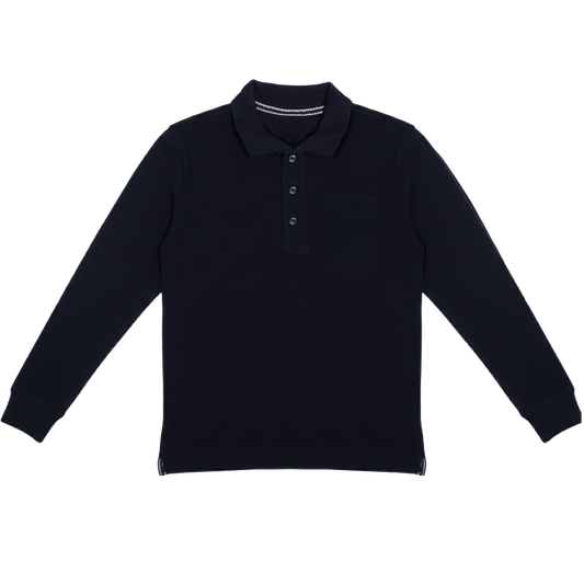 Polo Manica Lunga Blu Bambino/a