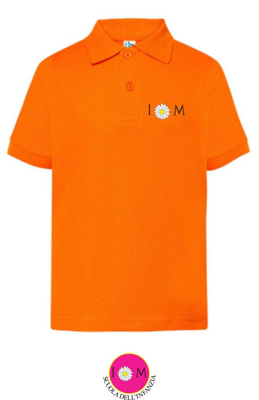 Polo manica corta, colore arancione - Scuola dell'infanzia