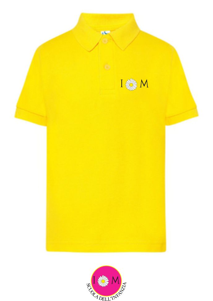Polo manica corta, colore giallo - Scuola dell'infanzia