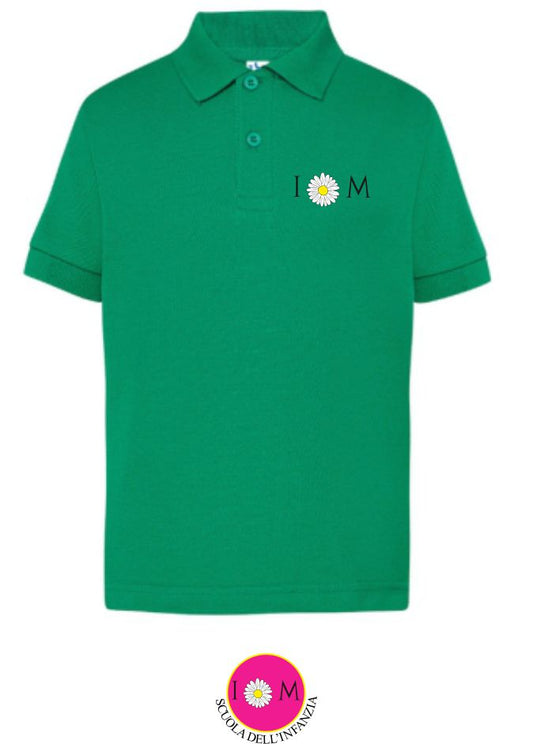 Polo manica corta, colore verde - Scuola dell'infanzia
