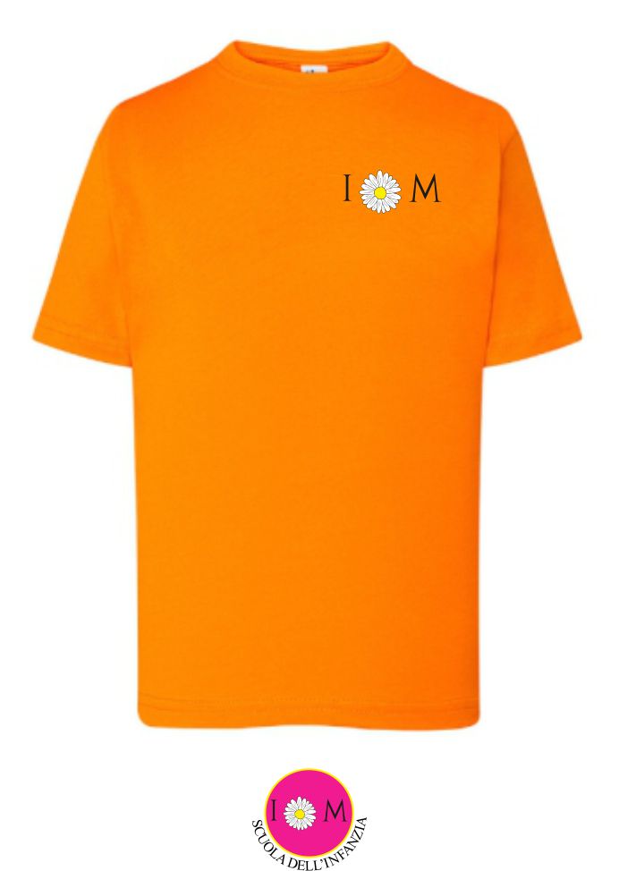 T-shirt manica corta, colore arancione - Scuola dell'infanzia