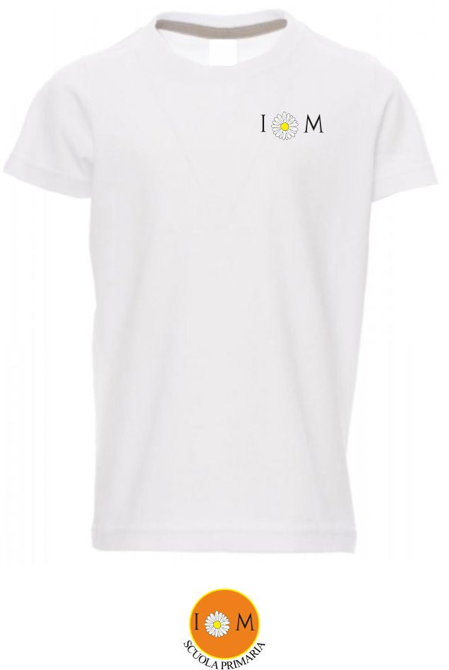 T-shirt manica corta, colore bianco - Scuola Primaria