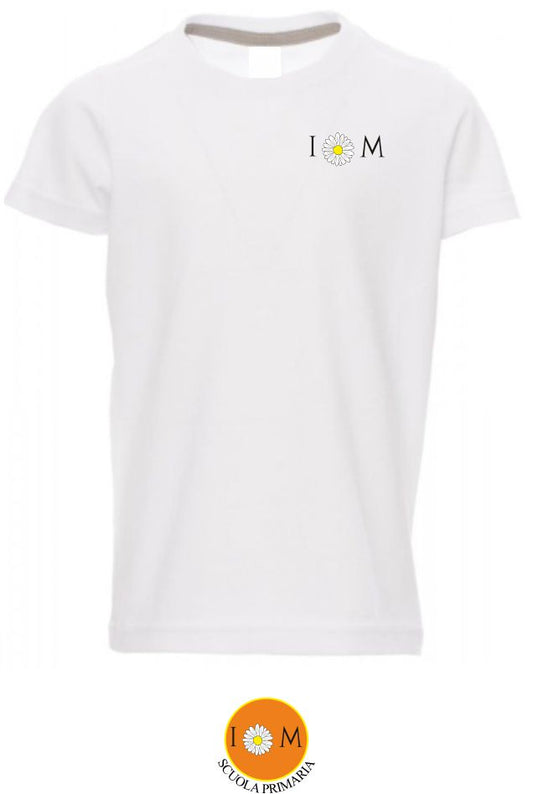 T-shirt manica corta, colore bianco - Scuola Primaria