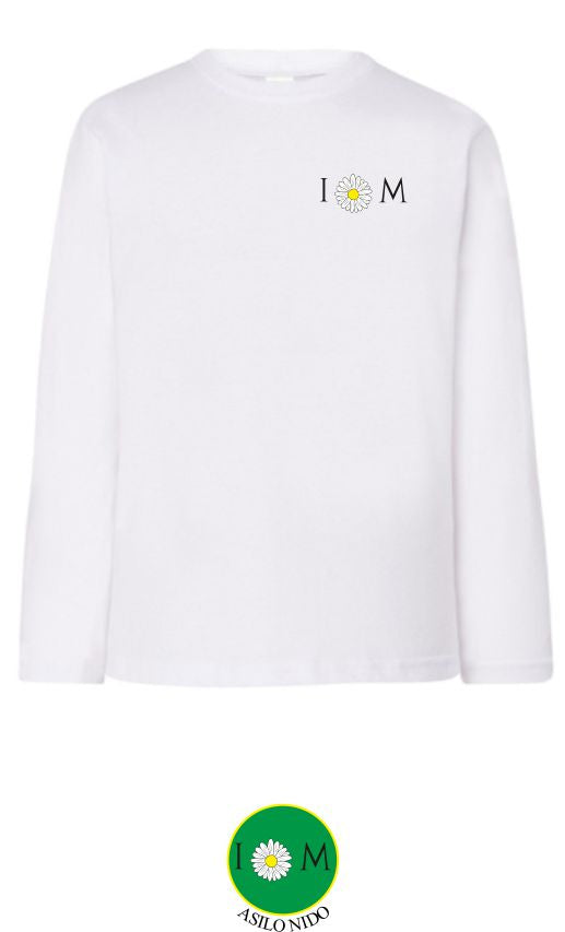 T-shirt manica lunga, colore bianco - Asilo Nido