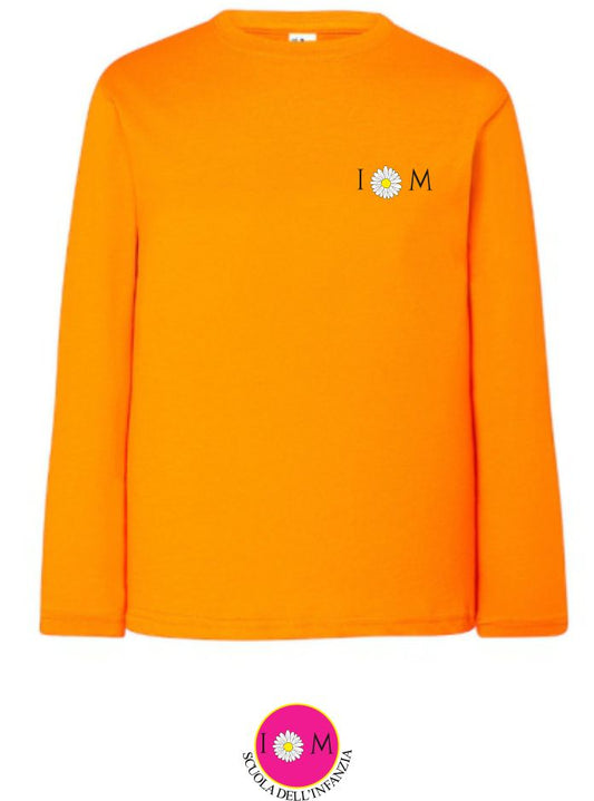 T-shirt manica lunga. colore arancione - Scuola dell'infanzia