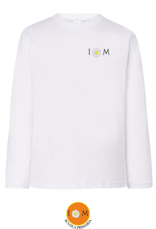 T-shirt manica lunga, colore bianco - Scuola primaria