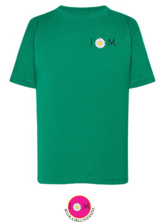 T-shirt manica corta, colore verde - Scuola dell'infanzia
